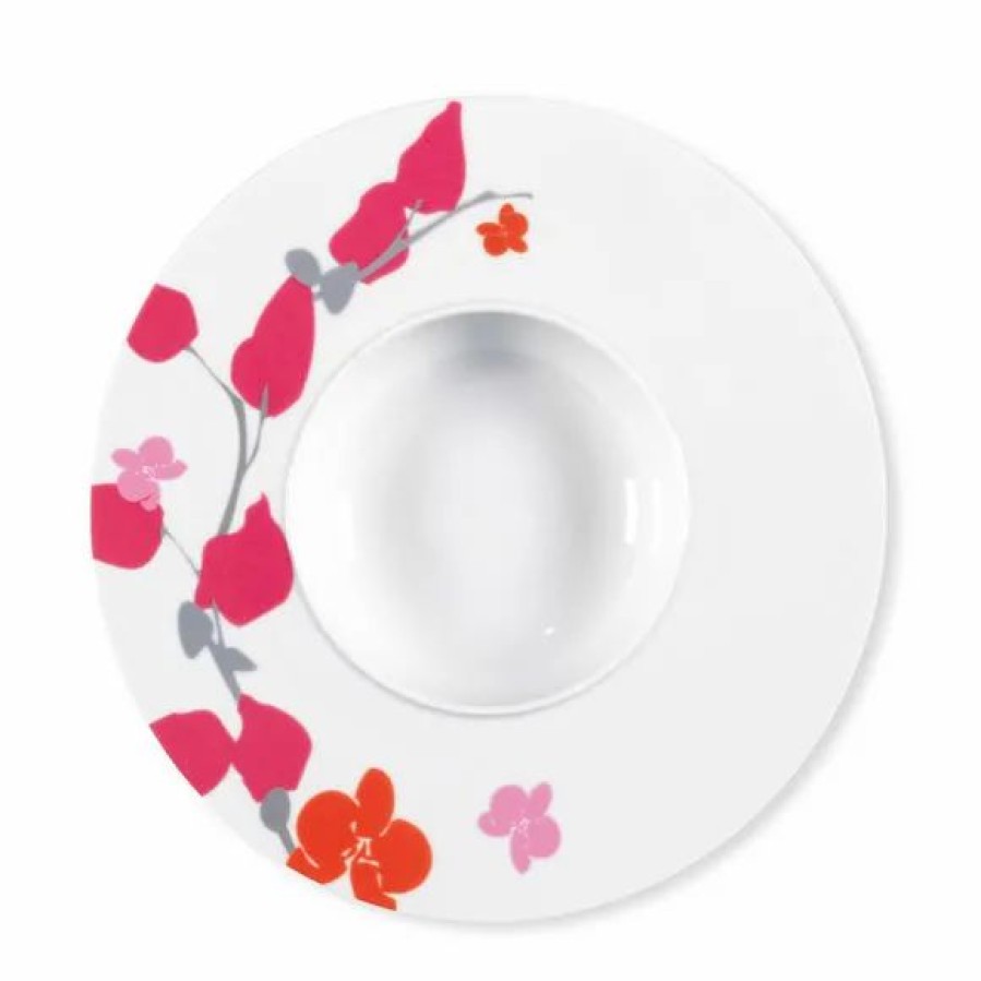 Vaisselle Bruno Evrard Assiettes Creuses Assiette Creuse Motifs Fleurs En Porcelaine Cm